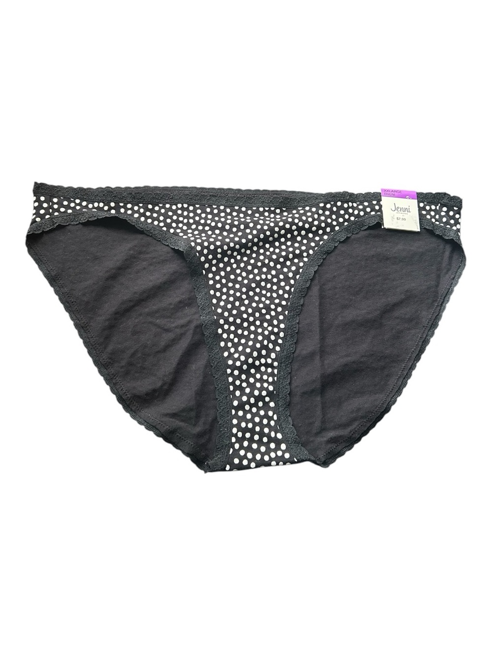 Jenni Size XXL Black Polka Dot Bikini Panty